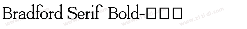 Bradford Serif Bold字体转换